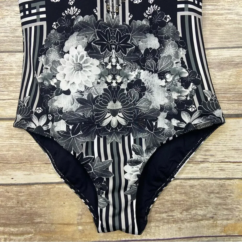 Camilla Wild Moonchild Embellished One Piece Swimsuit Size XS Small